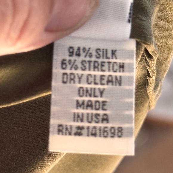 SILK Ramy Brook Olive with Black & Gold inlay design - Picture 5 of 5